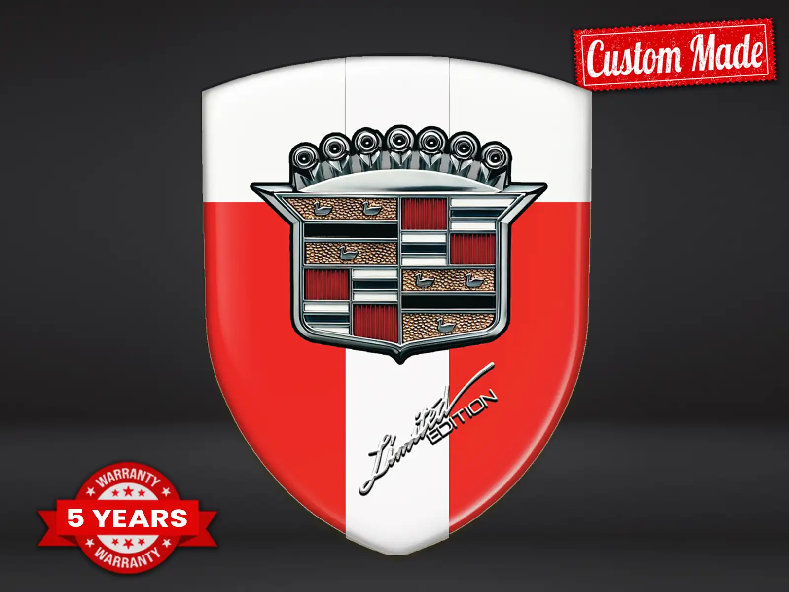 Cadillac Pegatinas Cúpula Resina Diseño Exclusivo Insignias Alta Gama